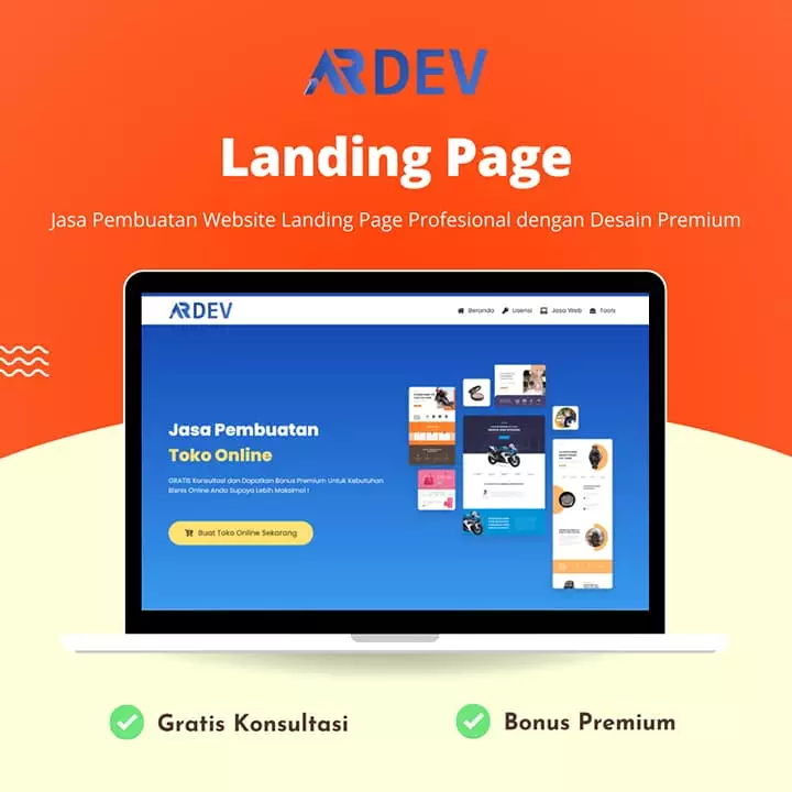 Jasa Pembuatan Landing Page Premium Dan Berkualitas - Ardev