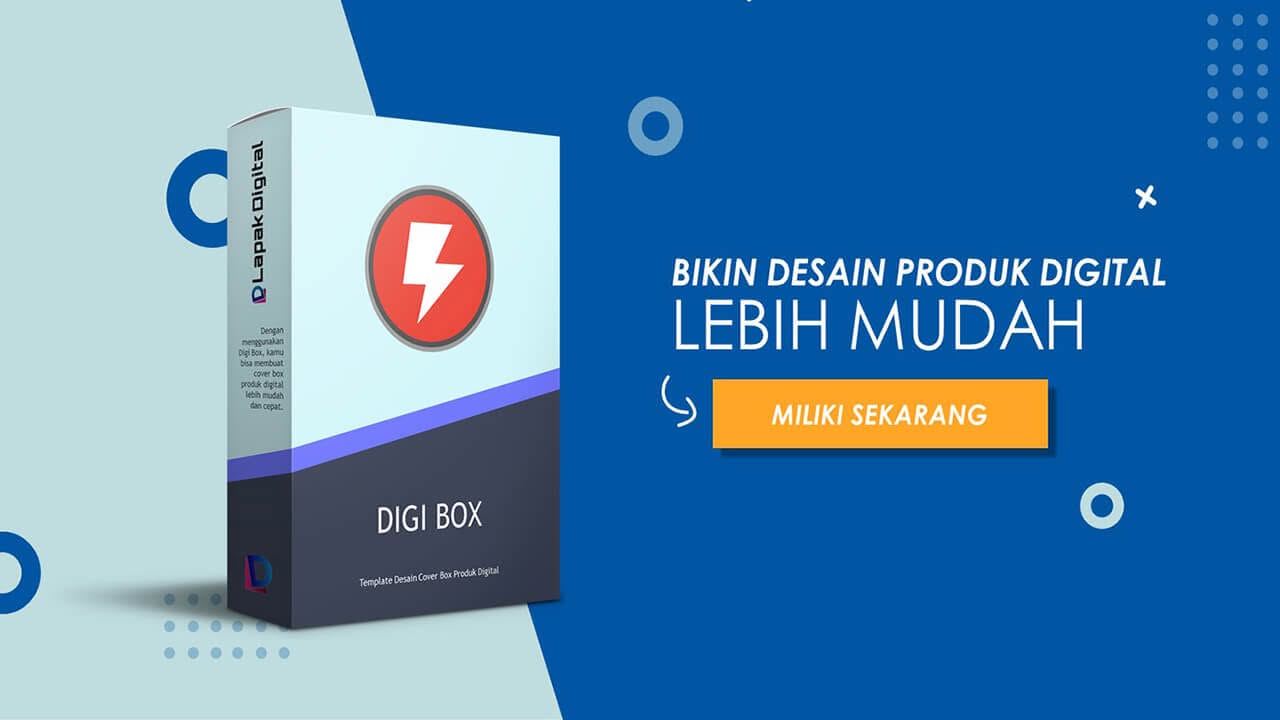 Digi Box Template Desain Cover Box Produk Digital
