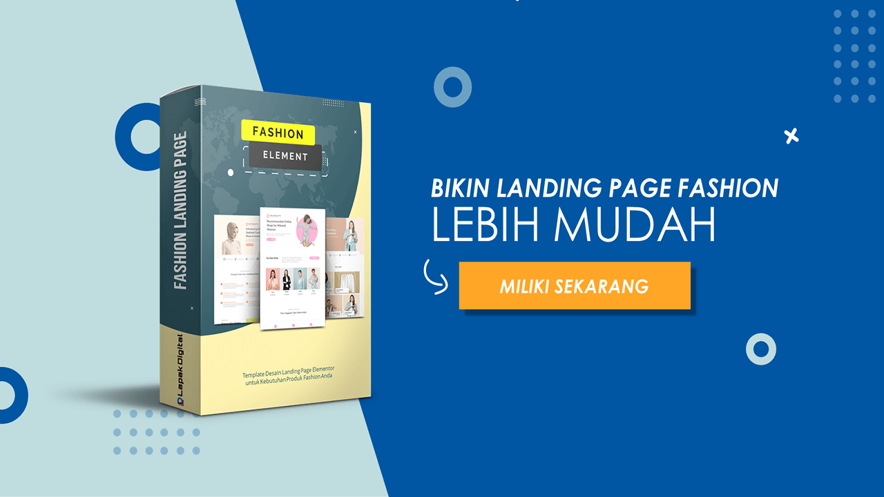 Fashion Element Template Desain Landing Page Elementor