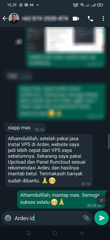 Testimoni Jasa VPS 2