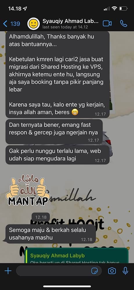 Testimoni Jasa VPS